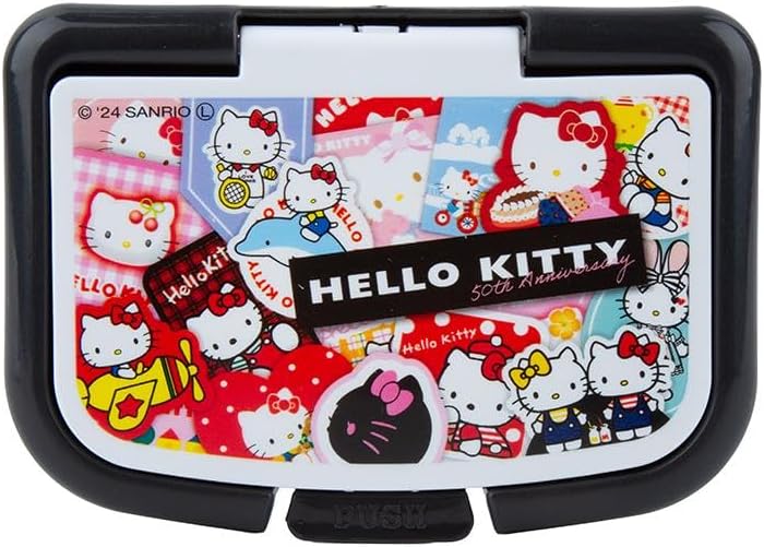 Daiso Hello Kitty Mirai One-Push Wet Sheet Lid, Multicolor - Image 2
